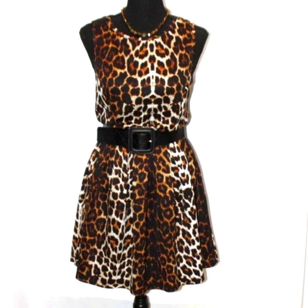 Gianni Bini Leopard Print Sleeveless Dress